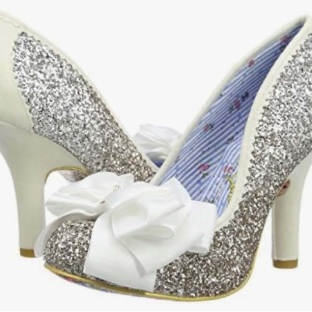 IRREGULAR CHOICE Women’s Ombre Glitter Bow Heels